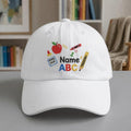 Custom Apple Teacher Embroidered Hat, Personalized Name Baseball Cap, Classroom Gift