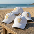 Custom Sun Embroidered Hat | Retro Sunshine Baseball Cap | White Summer Beach Hat | Sunshine State Of Mind Cap | Personalized Gift For Her