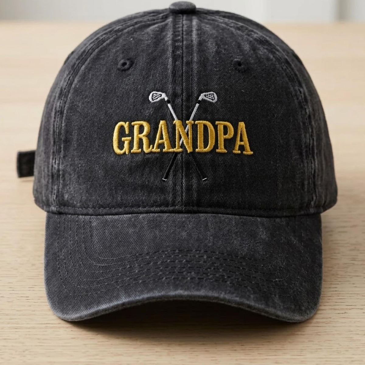 Custom Golf Embroidered Dad Hat, Washed Cotton Baseball Cap, Golf Lover Gift for Dad
