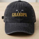 Custom Golf Embroidered Dad Hat, Washed Cotton Baseball Cap, Golf Lover Gift for Dad