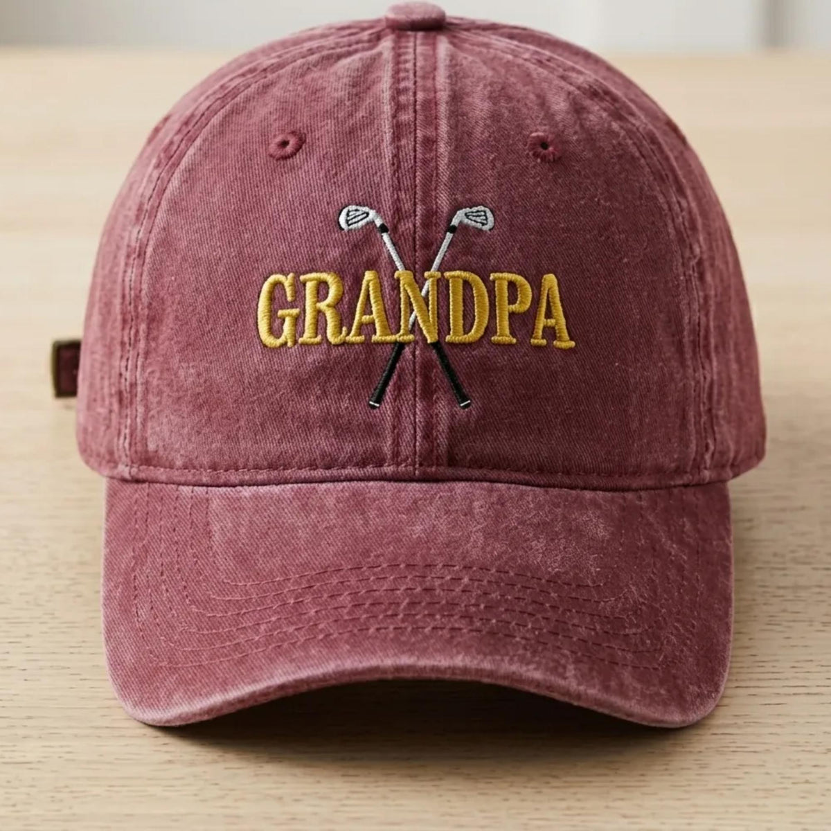 Custom Golf Embroidered Dad Hat, Washed Cotton Baseball Cap, Golf Lover Gift for Dad