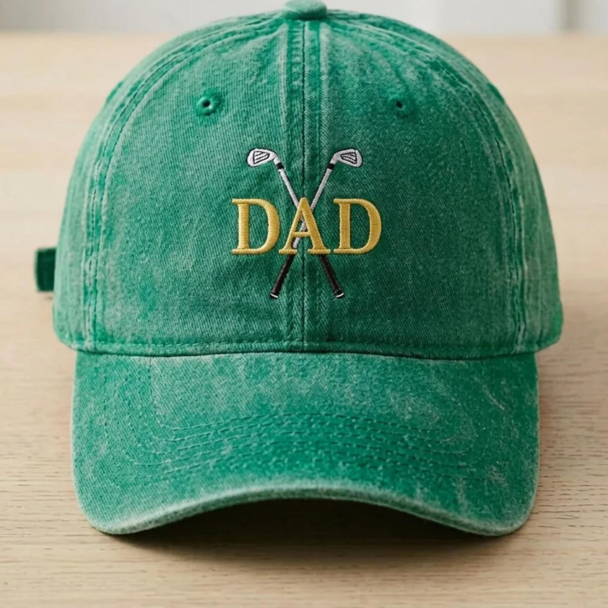 Custom Golf Embroidered Dad Hat, Washed Cotton Baseball Cap, Golf Lover Gift for Dad