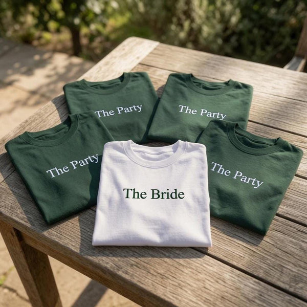 Custom Bachelorette Embroidered Shirt, Personalized Bride Bridal Party Crew Tee