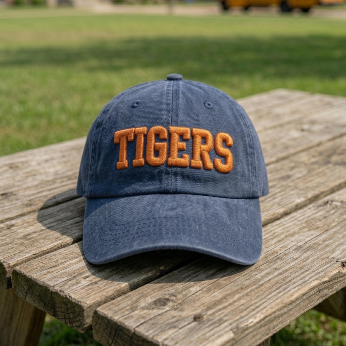 Custom 3D Puff Embroidered Washed Cotton Baseball Cap, Personalized Varsity Name Hat