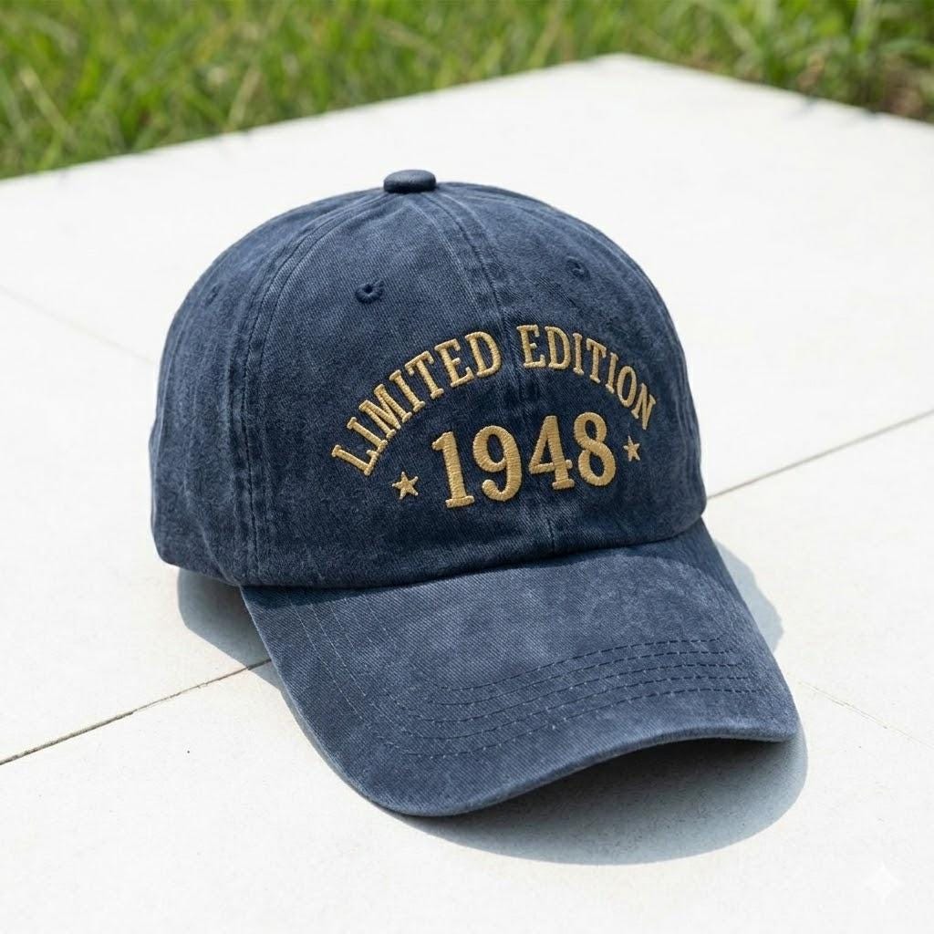Embroidered Limited Edition Hat, Custom Year Cap, Personalized Birthday Gift, Vintage Style Accessory, Retro Unisex Cap, Unique Name Hat