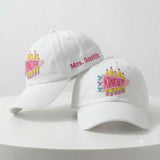 Personalized Pre-K Embroidered Hat, Custom Preschool Teacher Baseball Cap, Back to School Gift