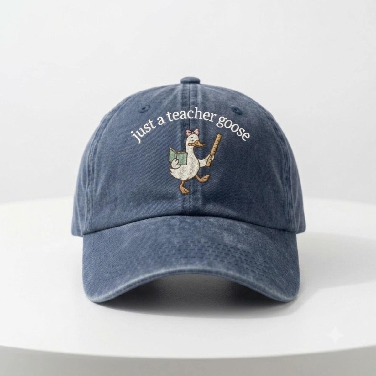 Custom Teacher Goose Embroidered Hat, Personalized Educator Baseball Cap, Teacher Appreciation Gift