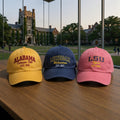 Custom University Name Embroidered Hat, Vintage College Baseball Cap, Alumni Gift