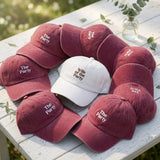 Wife of the Party Hat Custom Bachelorette Party Hats Personalized Wedding Dad Cap Maroon Bridesmaid Caps Custom Bridal Party Gifts