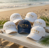 Custom Beach Vacation Hat Personalized Group Trip Baseball Cap Gold Embroidered Dad Hat Coastal Family Trip Gifts Custom Bachelorette Hats