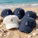 Custom Anchor Nautical Embroidered Baseball Cap - Boat Life Sailing Yacht Vacation Cotton Dad Hat