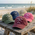 Custom Family Trip Hat | Personalized Beach Vacation Cap | Matching Family Beach Hats | Retro Washed Dad Hat | Custom Summer Group Gift