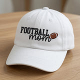 Football Mom Embroidered Hat, Personalized Game Day Baseball Cap, Sports Mom Gift