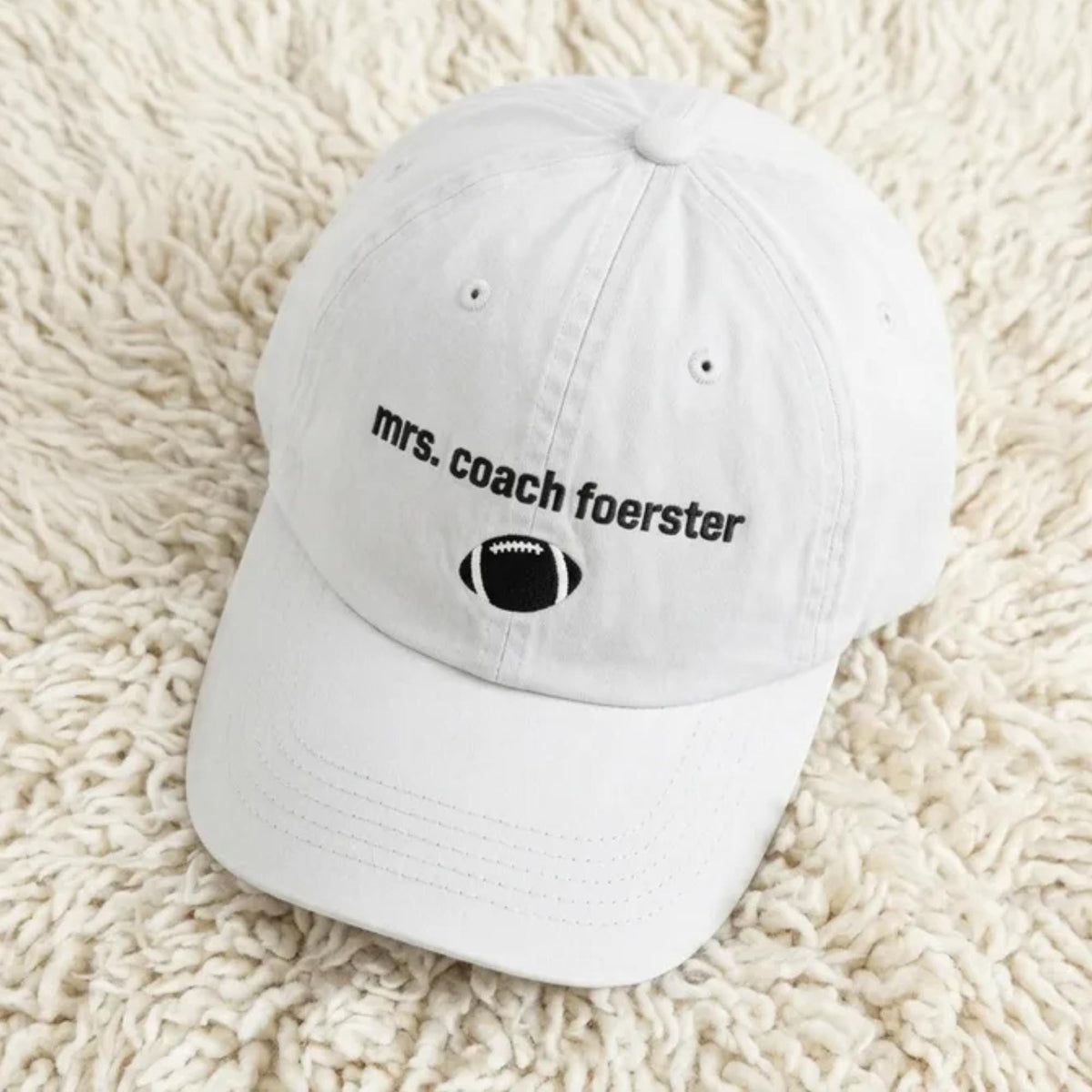 Personalized Football Coach Embroidered Hat, Custom Team Baseball Cap, Coach Appreciation Gift