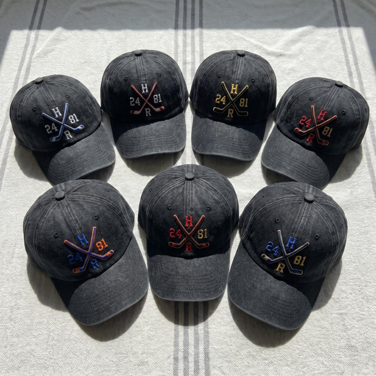 Personalized Hockey Embroidered Hat, Custom Player Name and Number Baseball Cap, Hockey Fan Gift