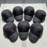 Personalized Hockey Embroidered Hat, Custom Player Name and Number Baseball Cap, Hockey Fan Gift