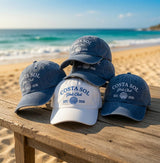 Girls Club Hat, Embroidered Seashell Beach Dad Cap, Vintage Washed Baseball Hat, Coastal Grandma Aesthetic Summer Gift