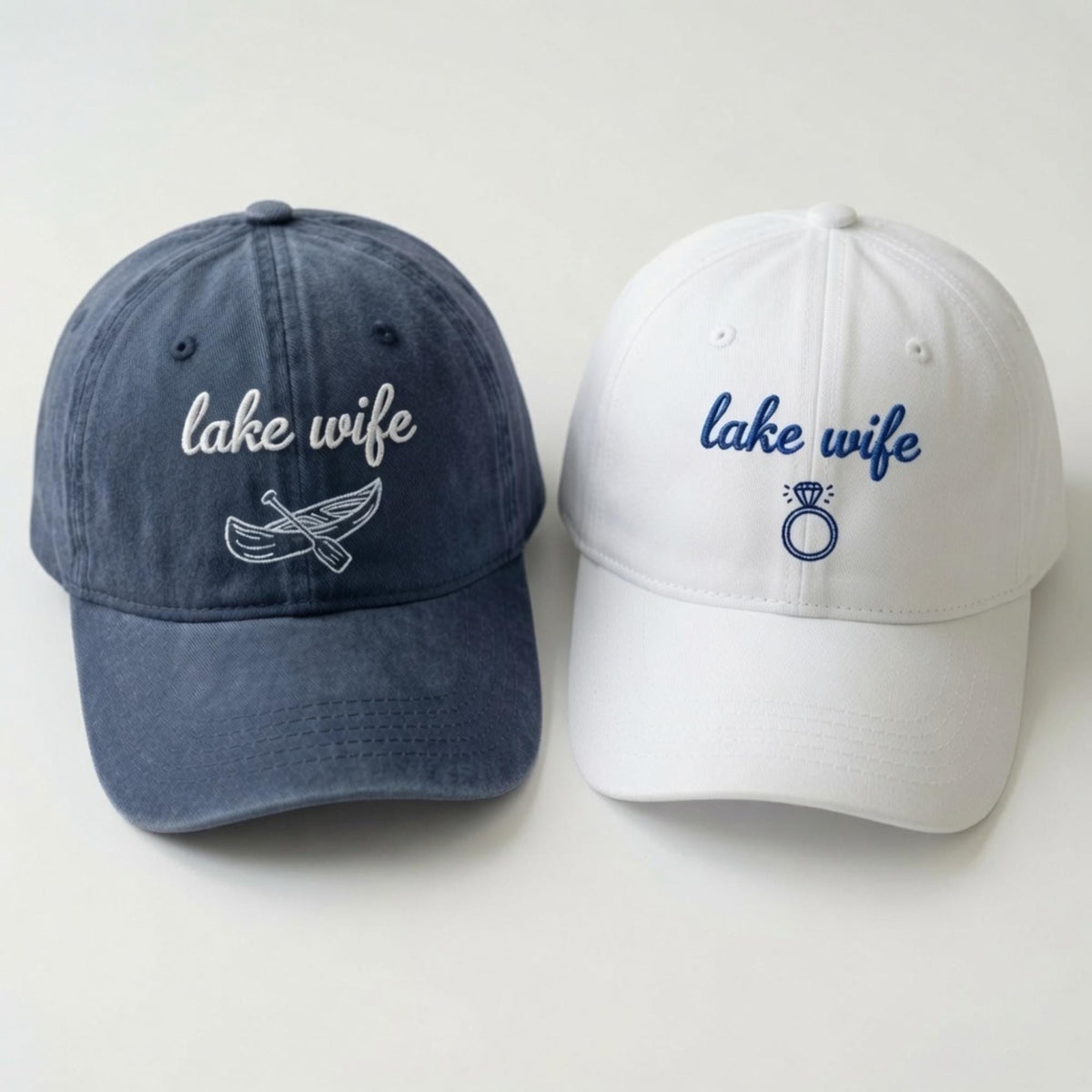Lake Bride Embroidered Hat, Vintage Washed Bachelorette Baseball Cap, Bridal Weekend Gift