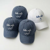 Lake Bride Embroidered Hat, Vintage Washed Bachelorette Baseball Cap, Bridal Weekend Gift