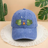 Embroidered Frog Camping Hat, Cute Marshmallow Roasting Cap, Nature Lover Baseball Hat, Funny Frog Hat, Outdoors Cotton Cap, Summer Camp Hat