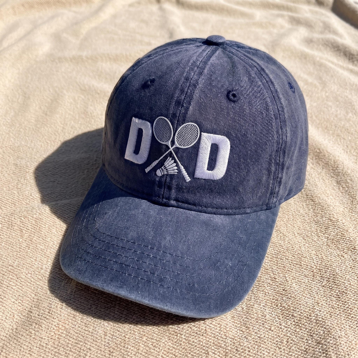 Personalized Badminton Dad Hat, Custom Name Embroidered Baseball Cap, Badminton Player Gift