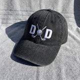 Golf Embroidered Dad Hat, Personalized Washed Cotton Baseball Cap, Golf Lover Father's Day Gift