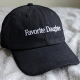 Favorite Daughter Embroidered Hat, Minimalist Washed Cotton Baseball Cap, Daughter Gift