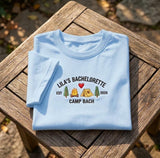 Custom Camp Bachelorette Shirt, Personalized Camping Wilderness Bridal Party Tee