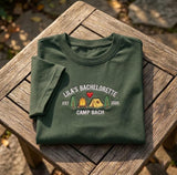 Custom Camp Bachelorette Shirt, Personalized Camping Wilderness Bridal Party Tee