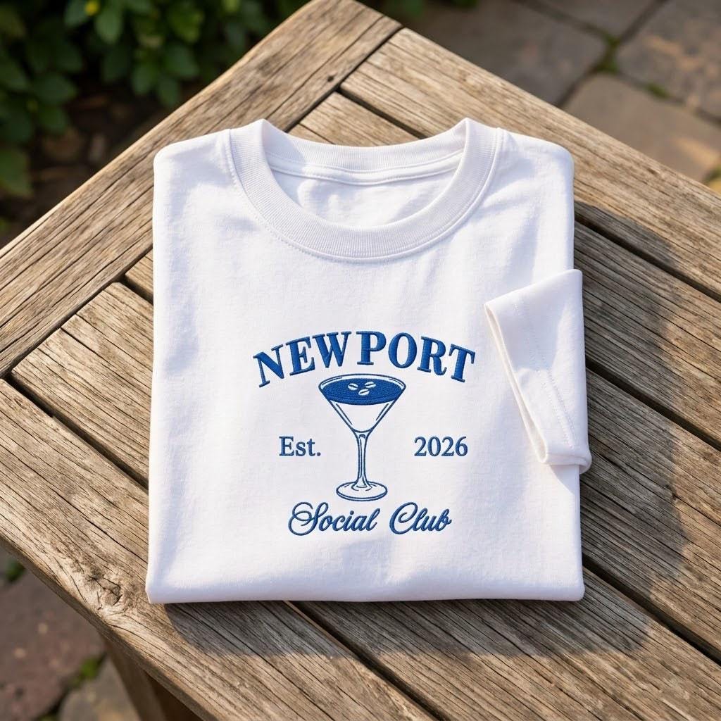 Custom Location Bachelorette Shirt, Martini Social Club Bridal Party Cocktail Tee