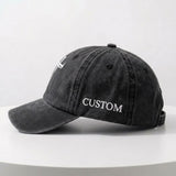 Custom Embroidered Cross Washed Cotton Baseball Cap, Minimalist Faith Dad Hat