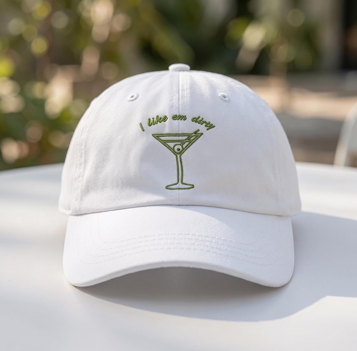 I Like Em Dirty Martini Hat, Custom Cocktail Bachelorette Caps, Embroidered Espresso Martini Hat, Bridesmaid Gifts, Dirty Martini Cap