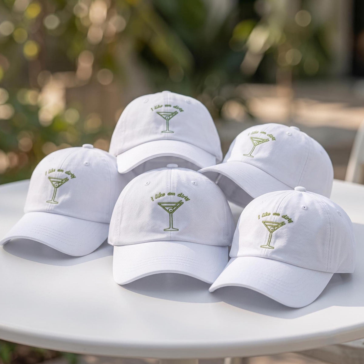 I Like Em Dirty Martini Hat, Custom Cocktail Bachelorette Caps, Embroidered Espresso Martini Hat, Bridesmaid Gifts, Dirty Martini Cap