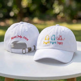 Custom Bikini Girls Trip Hat, Embroidered Beach Bachelorette Cap, Personalized Miami July 2026 Hat, Matching Bridesmaid Beach Gift
