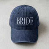 Bride Groom Embroidered Baseball Caps, Matching Wedding Couple Cotton Hats, Newlywed Gift