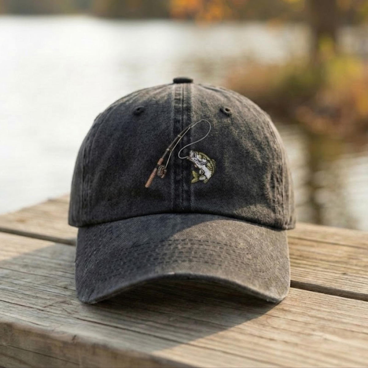 Matching Fishing Embroidered Dad Hats, Custom Father Son Baseball Caps, Outdoor Gift