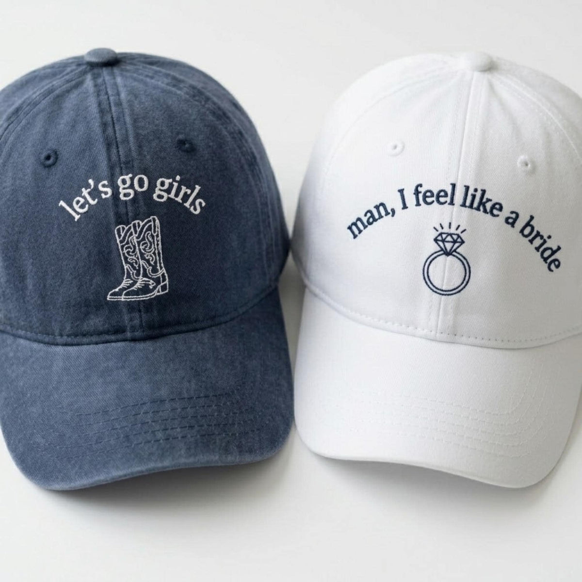Western Bachelorette Embroidered Hat, Custom Cowgirl Bridal Party Baseball Cap, Nashville Girls Trip Gift
