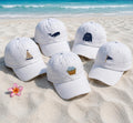 Personalized Beach Icon Embroidered Hat, Custom Summer Vacation Baseball Cap, Family Matching Hat