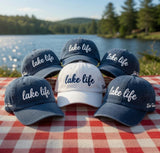 Custom Lake Trip Embroidered Hat - Lake Tahoe Vacation & Matching Group Cap