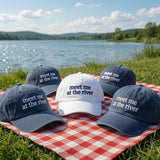 Meet Me At The River Embroidered Hat, Summer River Trip Cap, Nature Lover Gift, Matching Group Hat, Outdoor Adventure Cap, Vacation Hat