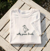 Custom Silly Goose Bride Embroidered Shirt, Personalized Goose Squad Bridesmaid Tee