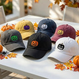 Halloween Pumpkin Group Embroidered Hat - Spooky Squad Matching Fall Cap