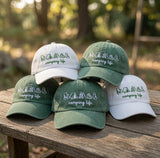 Custom Camping Life Hat Embroidered Vintage Baseball Cap Personalized Dad Hat Nature Adventure Gift Custom Text Logo Trucker