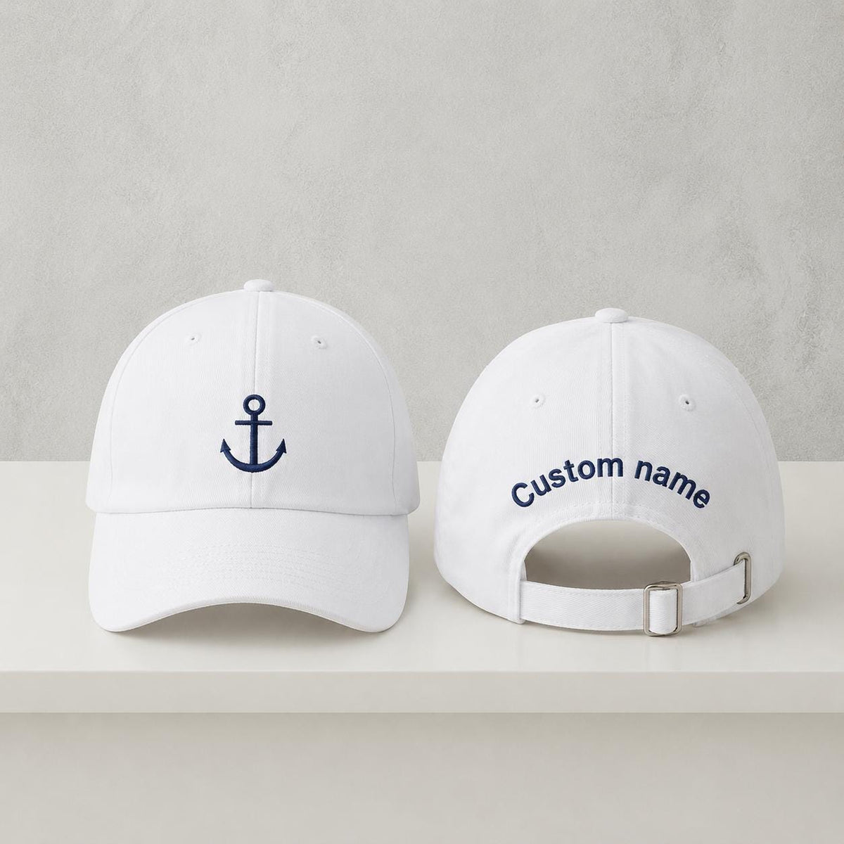 Personalized Anchor Embroidered Hat, Custom Text Nautical Baseball Cap, Bachelorette Beach Gift