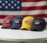 One Nation Under God Embroidered Hat - Patriotic Faith Washed Cap