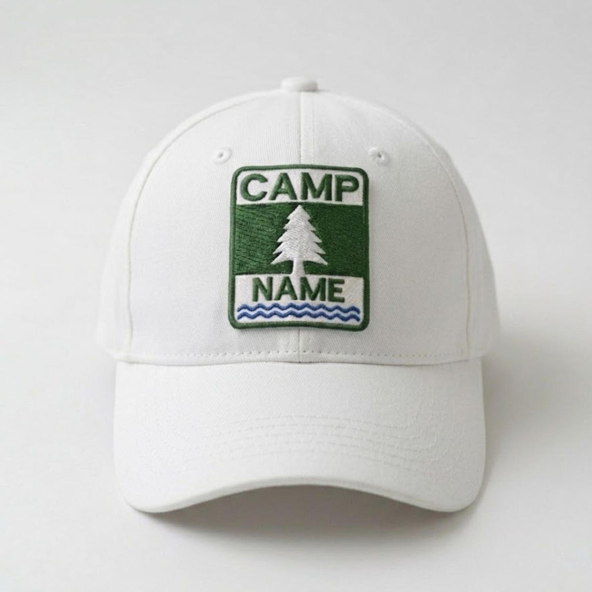 Custom Camp Name Embroidered Hat, Personalized Vintage Washed Cotton Baseball Cap, Outdoor Gift
