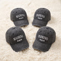 Matching Madrina Padrino Embroidered Hats, Godparents Baseball Caps, Baby Announcement Gift