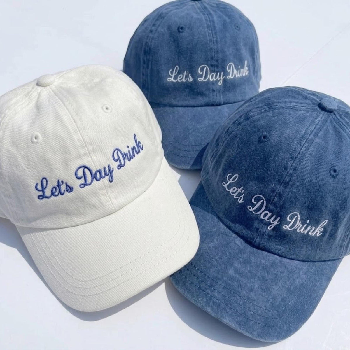 Let's Day Drink Embroidered Hat, Bachelorette Party Embroidered Cap, Matching Bach Party Hat, Custom Embroidery Hat, Bridesmaid Gift Cap
