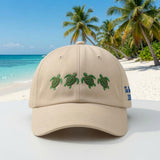 Sea Turtle Embroidered Hat, Coastal Beach Dad Hat, Ocean Lover Gift, vacation hat