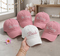 Personalized Bride Embroidered Hat, Custom Bridal Shower Baseball Cap, Bachelorette Gift, vacation hat